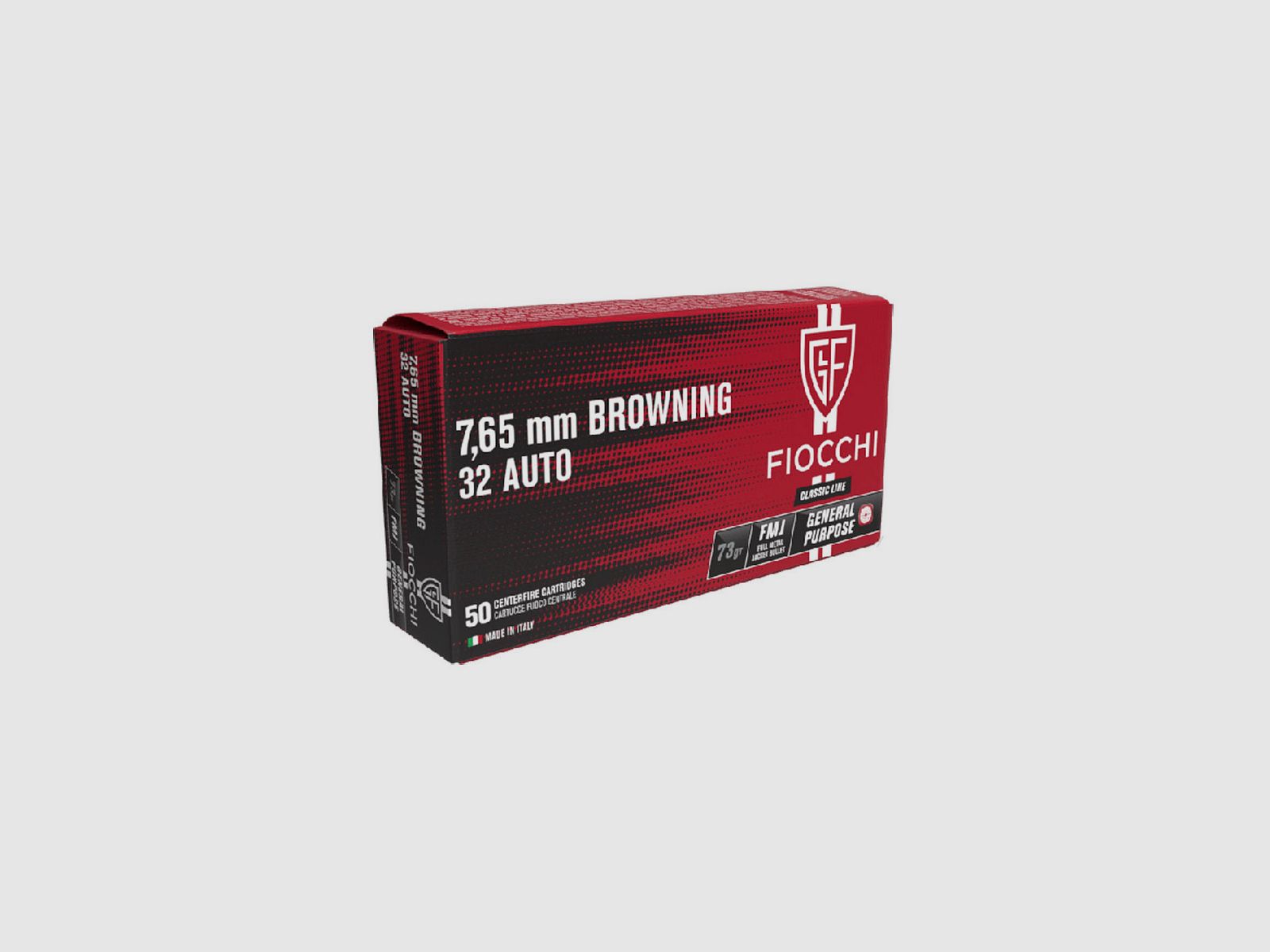 Fiocchi Munition Zentralfeuer 7,65 Browning 73 grains (Vollmantel), Bild 1 von 2