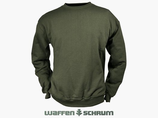 Hubertus Sweatshirt Rundhals Oliv