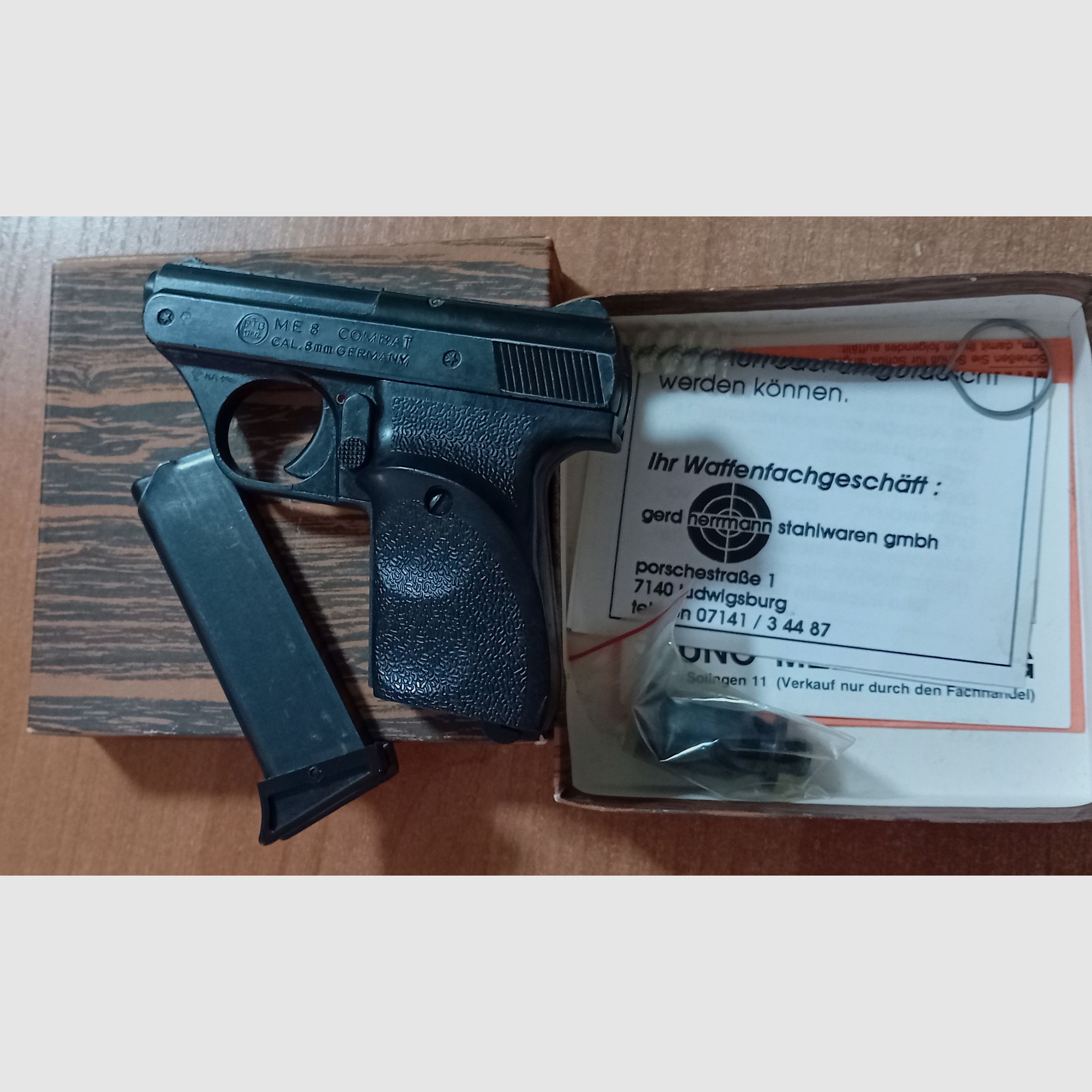 Zeldzame ME 8 Combat 8mm Knall in PTB 176/2 met verpakking!