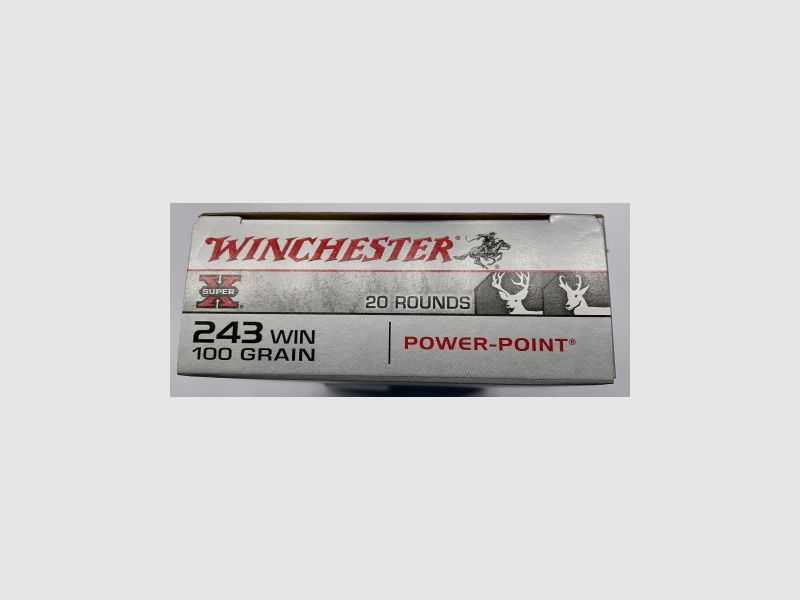 MUNICION WINCHESTER 243 WIN 100 GR POWER-POINT SUPER-X, imagen 1 de 3