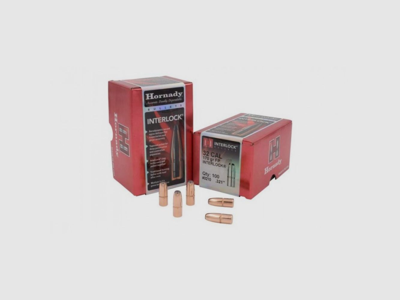 .321 Proiettili Hornady InterLock FP 170 gr VE100