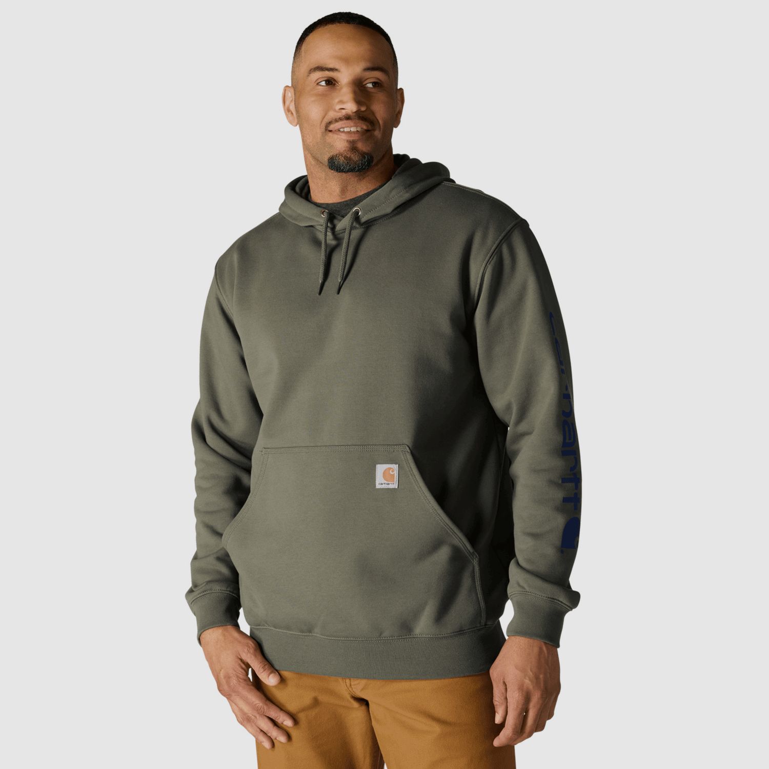 Carhartt Iconic K288 Logo Sweatshirt Men Dusty Olive M