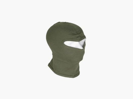 Sturmmaske / Balaclava - 1 Loch - dünn - Baumwolle - Oliv