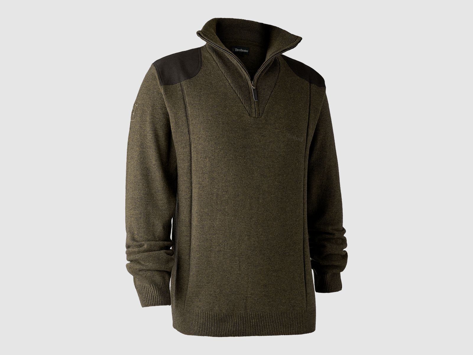 Deerhunter Sheffield Knit with zip-neck Cypress 3XL