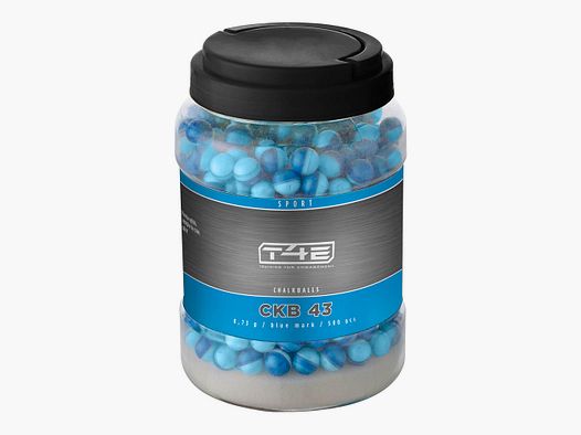 T4E Sport CKB 43 Chalkballs 500 Schuss Kaliber .43 Bluemark