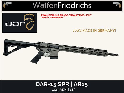 DAR | Dynamic Arms Research DAR-15 SPR Tungsten Cerakote | AR15 - 18