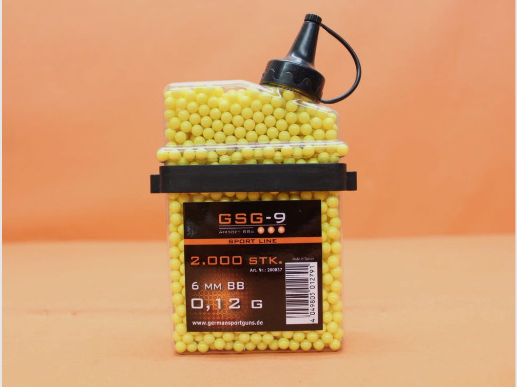 GSG German Sport Guns GSG-9 Sport Line 6mmBB 0,12g gelb (200037) VE 2000 Stück (Kanister)