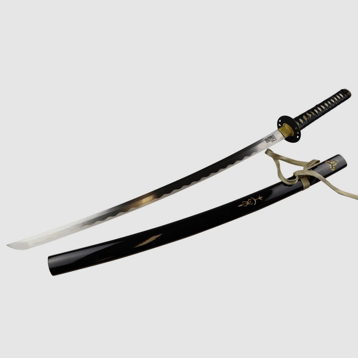 Kill Bill Katana Samurai Schwert mit Metall Klinge aus Damaszener Stahl