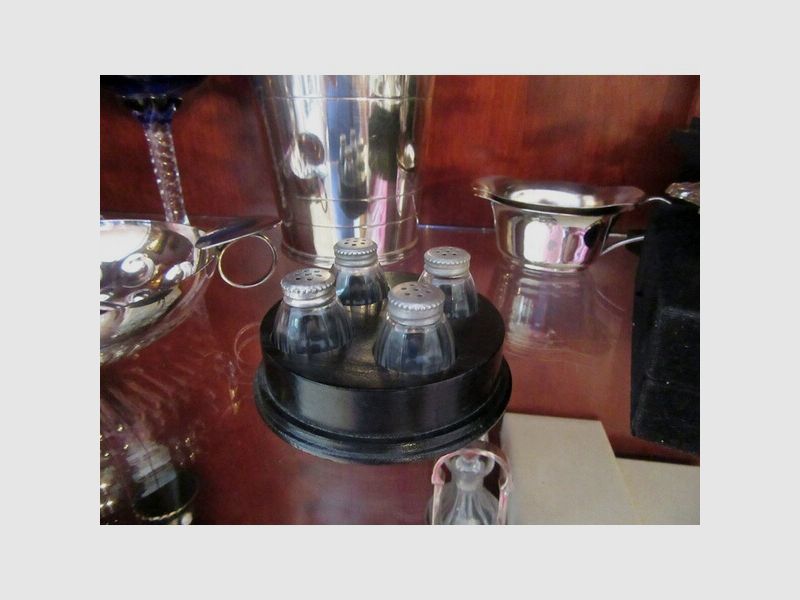 Christofle Silber Salieren Art Deco Streuer Salz Pfeffer