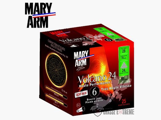 25 patronen MARY ARM Volcano 24gr Kal 28/70 Pb 6