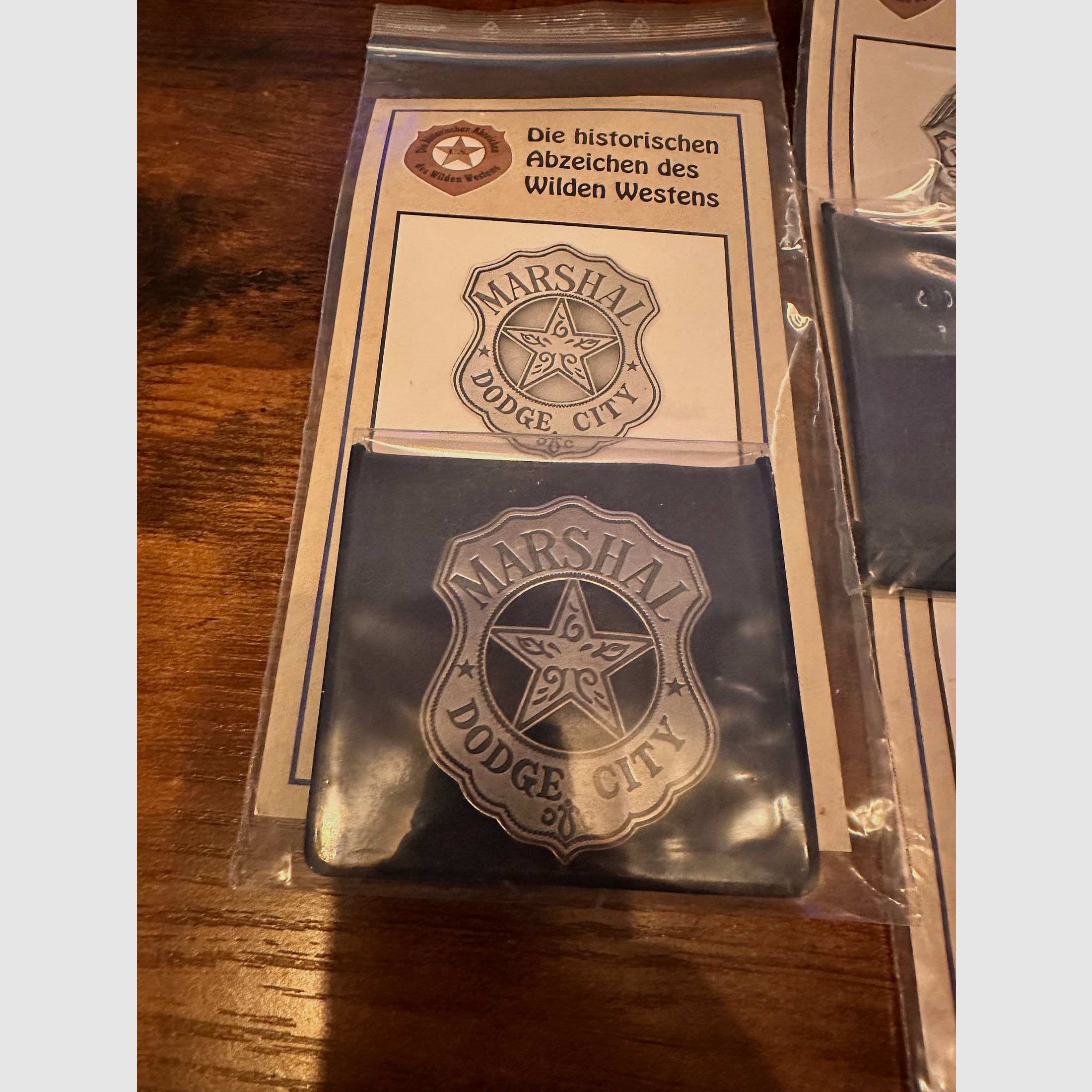 Good police badge and badge of the wild west