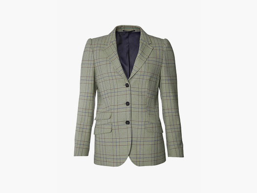 Chevalier Advie Tweed Blazer Donna Verde Salice A Quadri - 38