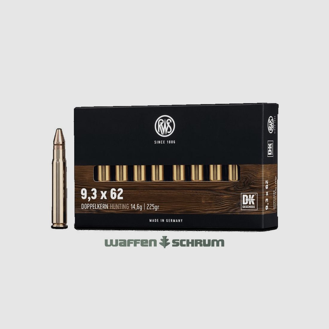 RWS 9,3x62 Doppelkern 14,6g - 226gr