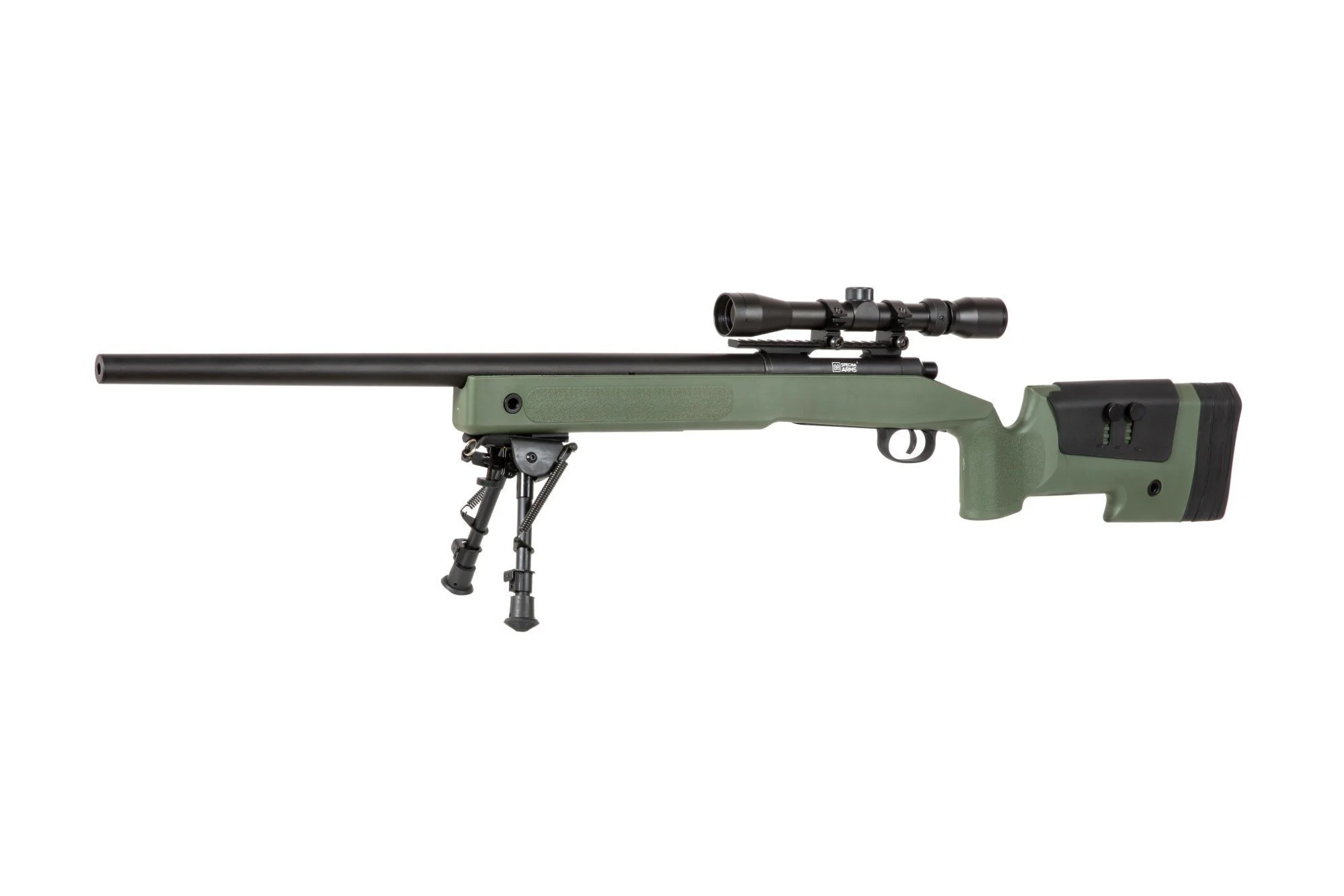 Karabin wyborowy ASG SPECNA ARMS SA-S02 CORE High Velocity z lunetą i dwójnogiem - oliwkowa, zdjęcie 4 z 24