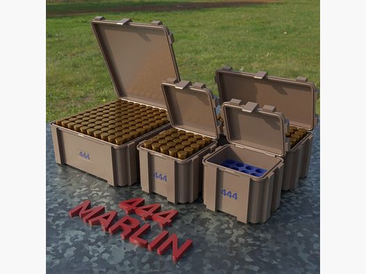 Filamelt scatola per munizioni / .444 Marlin / 'coperchio a ribalta' / scatola per cartucce, scatola per munizioni