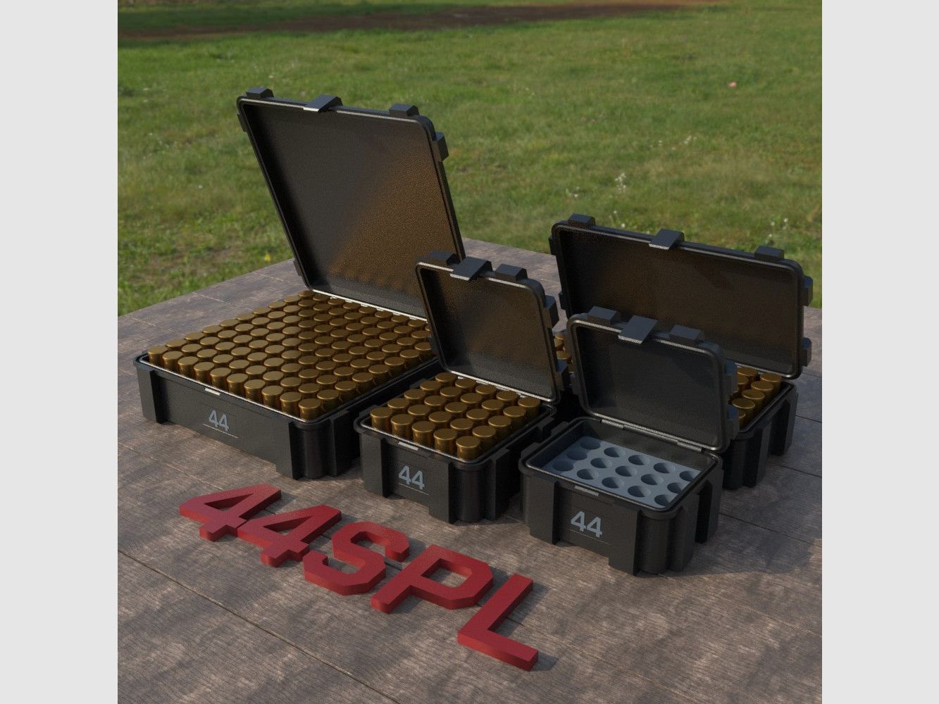 Filamelt Munitionsbox / Ammo Box .44 Special – Patronenbox ‘Klappdeckel’ – 20 / 25 / 50 / 100 Runden