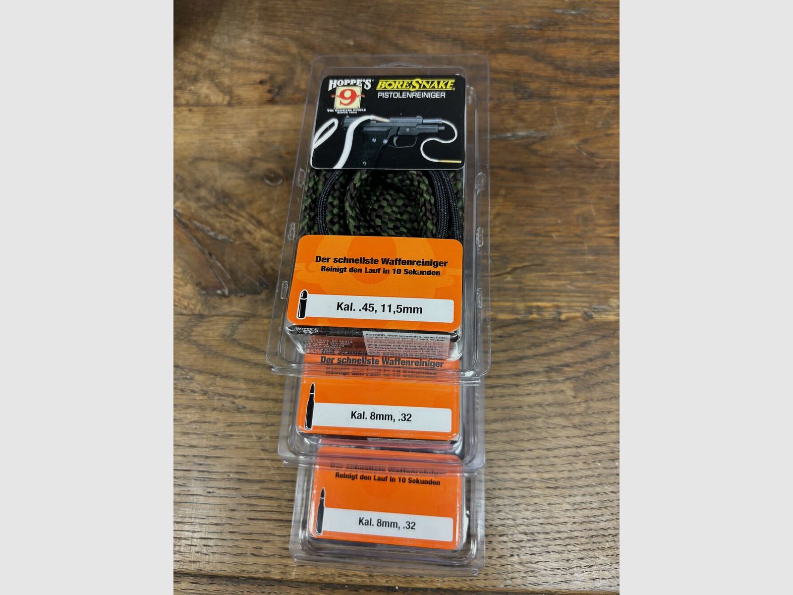 Bore Snake 8mm,.45,.4oS&W,.338 Win.Mag.