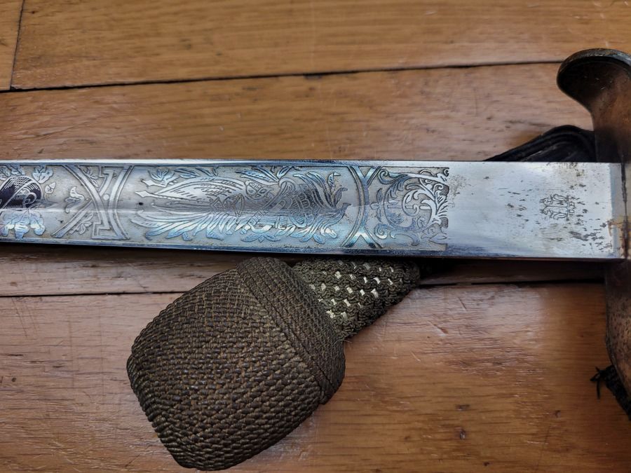 Seltener Säbel KD 1889 – 17. Dragoner von Mecklenburg oder 1. Großherzogliches Regiment von Mecklenburg Schwerin – Deutsches Kaiserreich 1889 – 1918 – Um 1910 – Gravierte und blauierte Klinge - ABE/ BE+, Bild 16 von 25