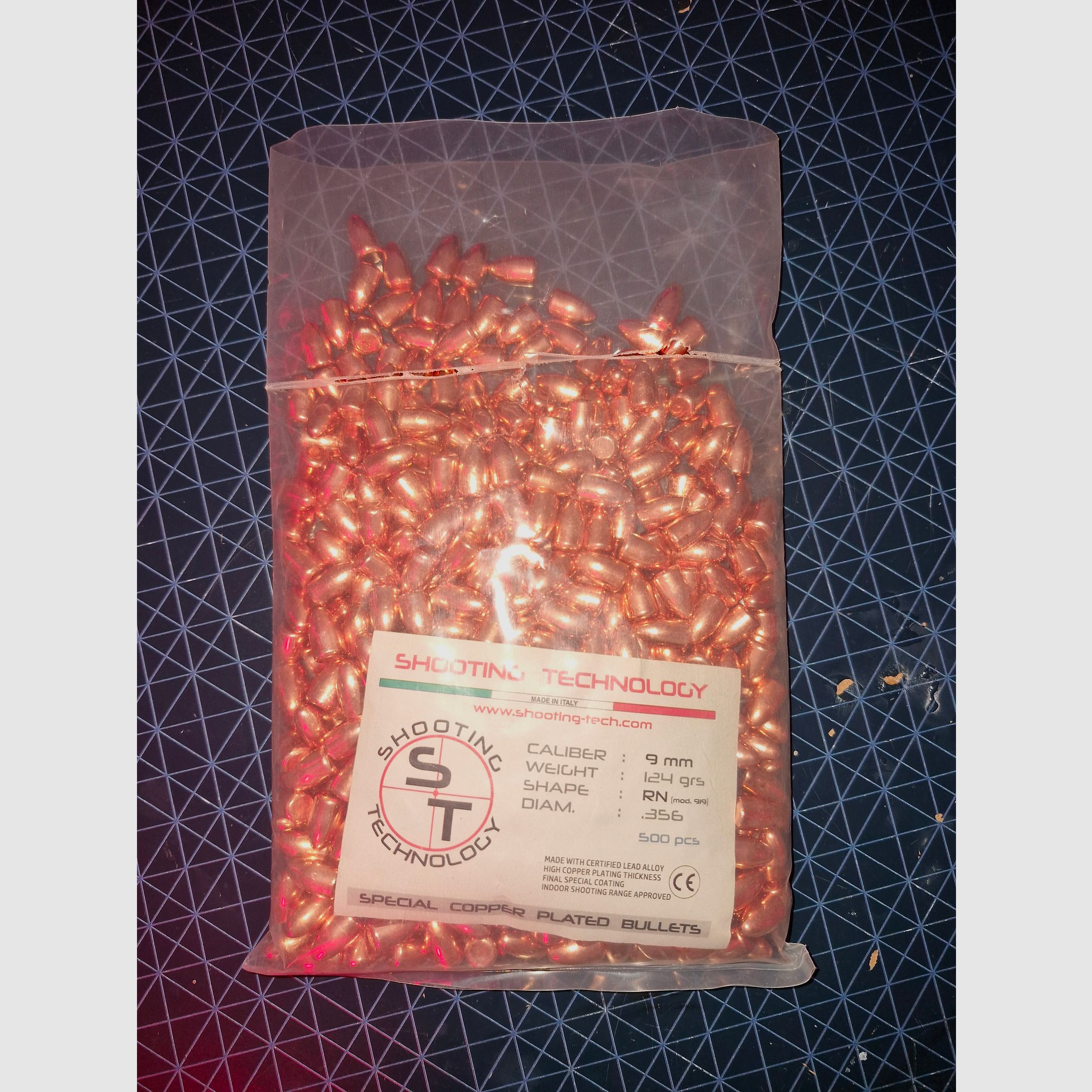 9mm RN 124gr Geschosse Shooting Club