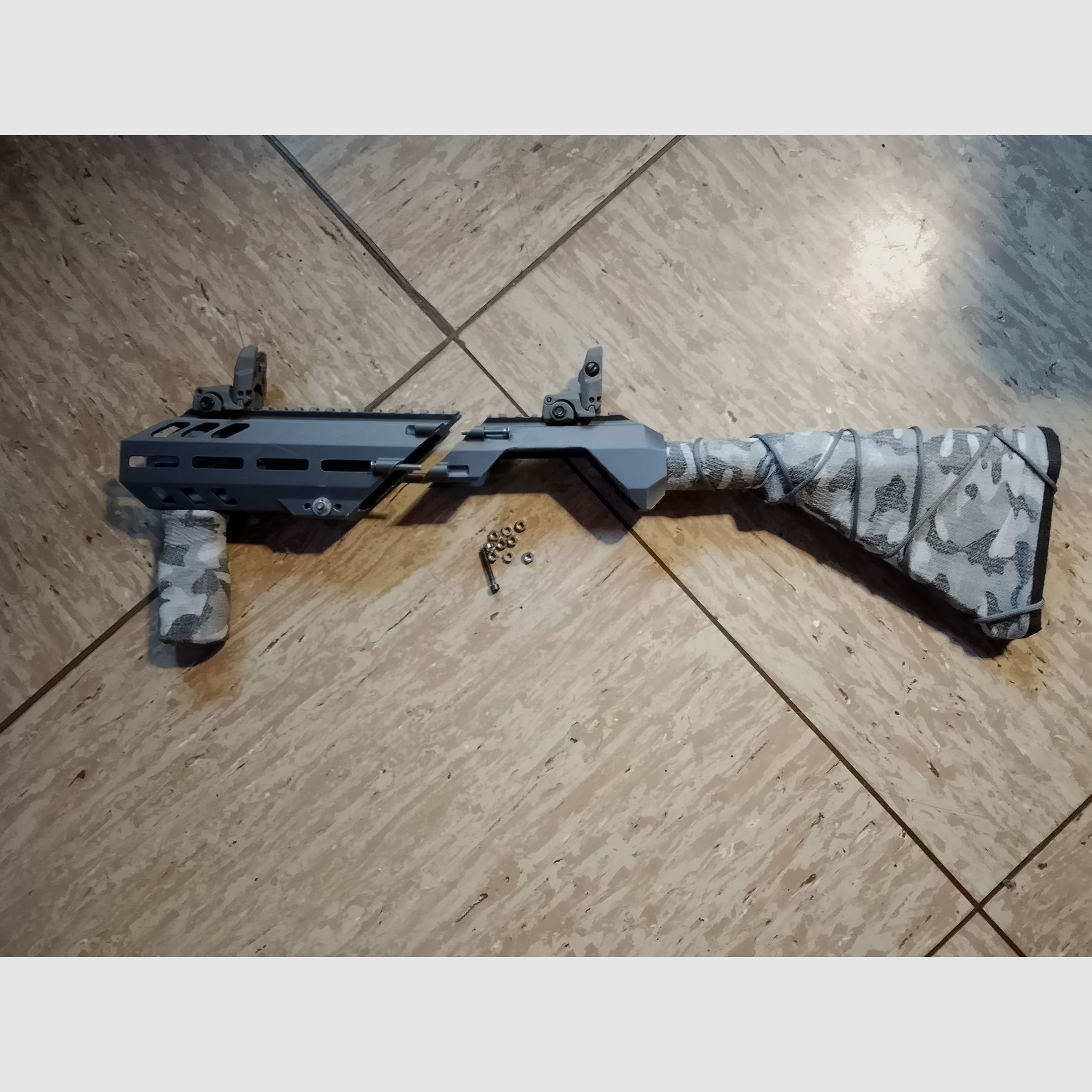 Kit de conversion de corps pour pistolets Airsoft Softair Paintball Ram Universel crosse d'épaule poignée avant viseur rabattable