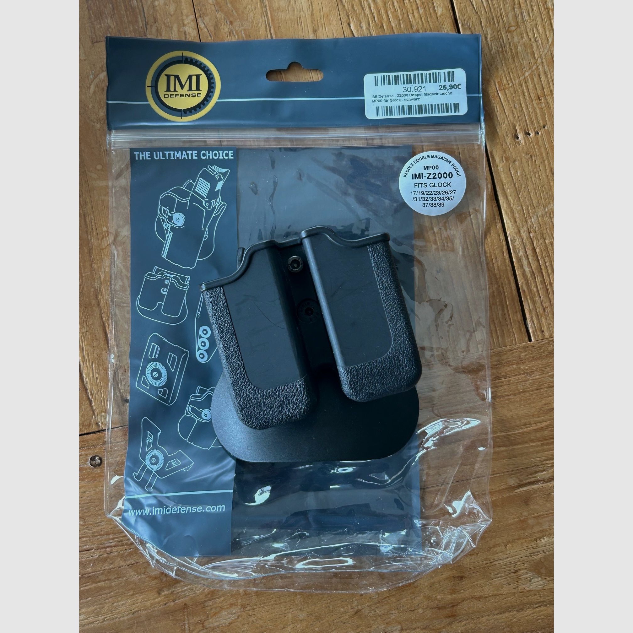 IMI- Z2000 funda de cinturón de inserción para 2 cargadores Glock 9mm incluido envío