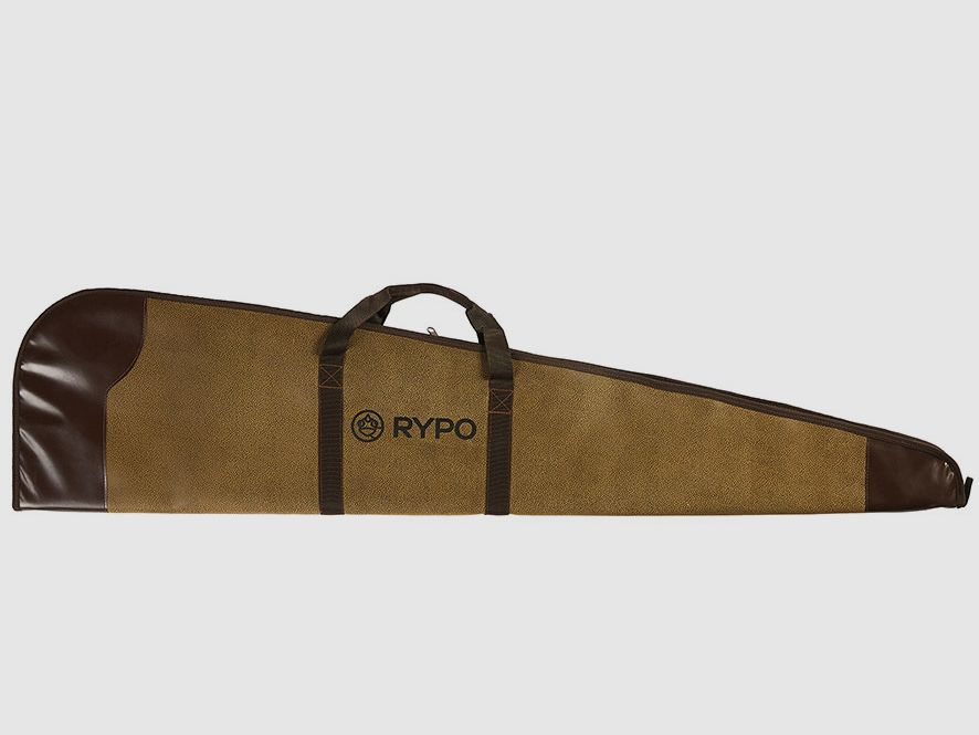 Rifle case with leather trim
