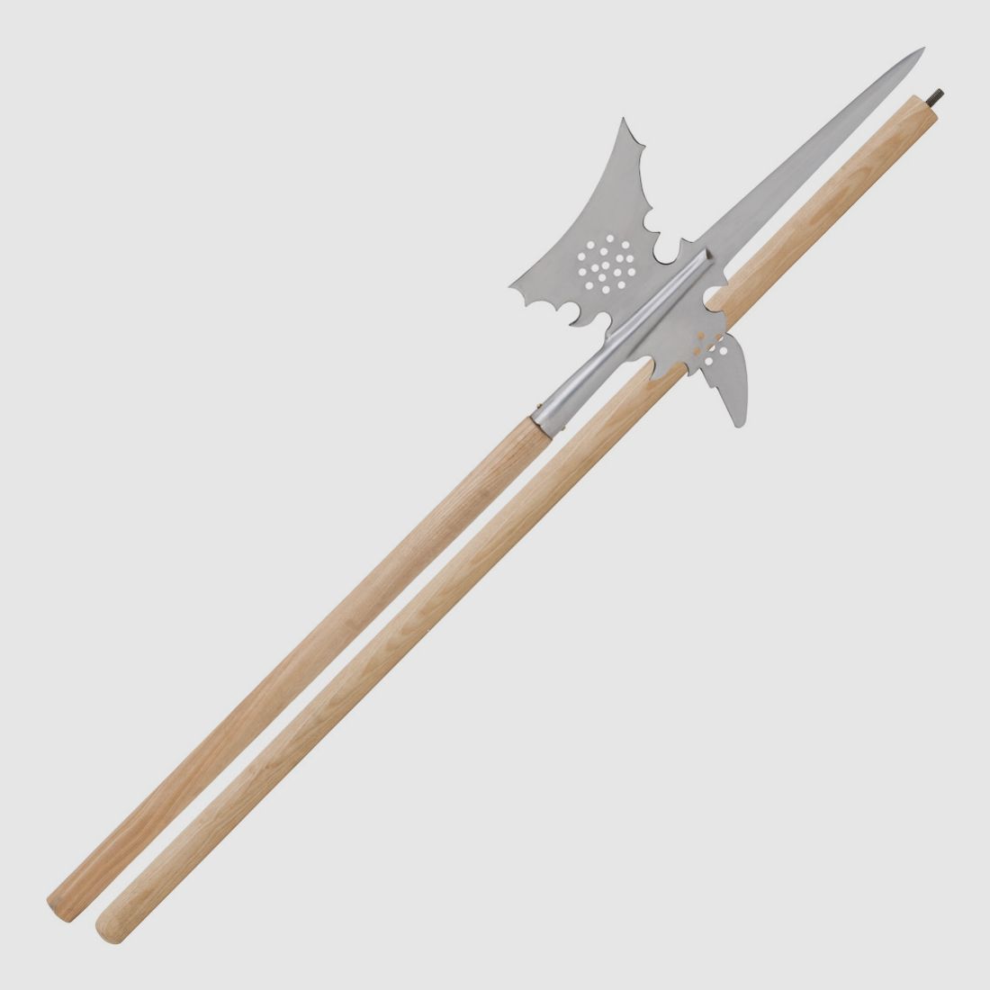 Deutsche Hellebarde mit einfachem Holzstiel