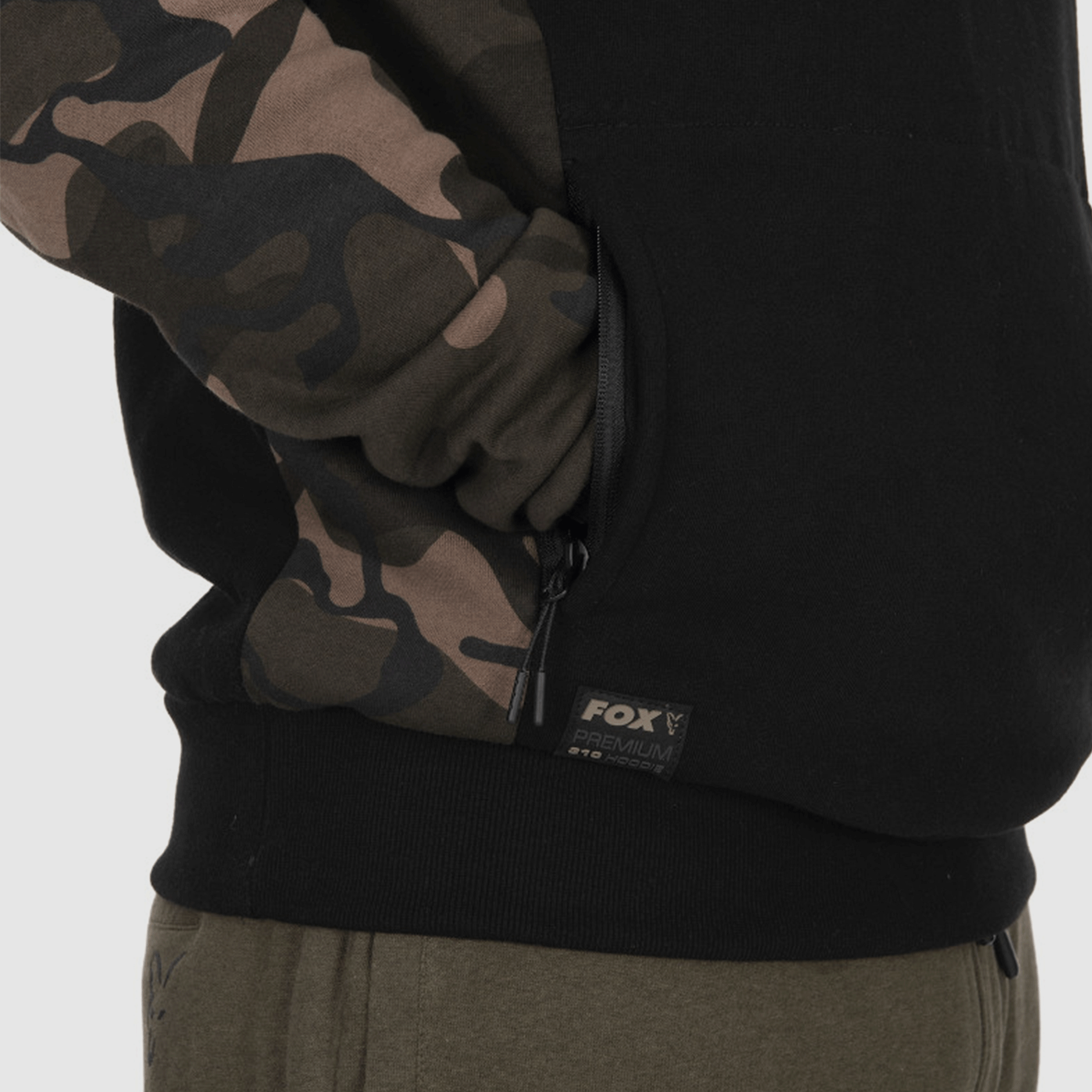 HOODIE – FOX – PREMIUM 310 PULLOVER Black / Camo, image 4 of 7