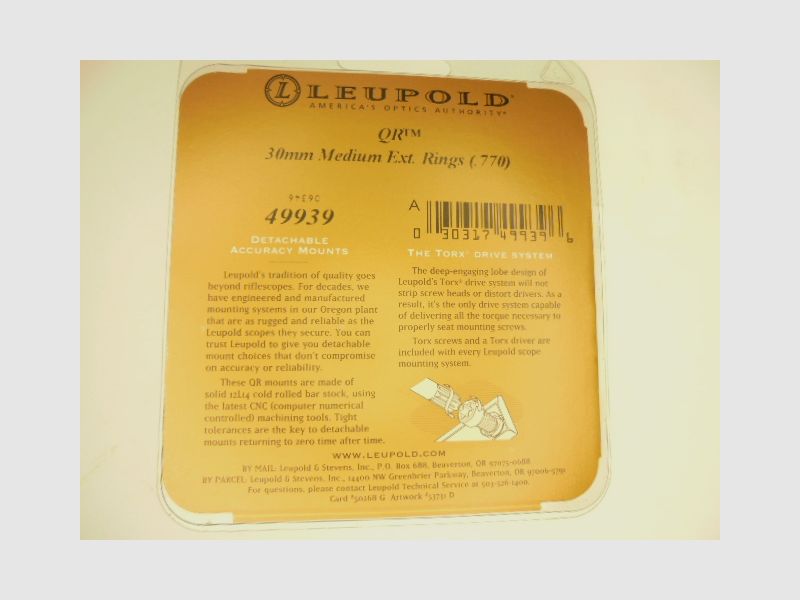 MONTAGE MEDIUM DEPORTE QR 30 MM LEUPOLD, image 4 sur 4