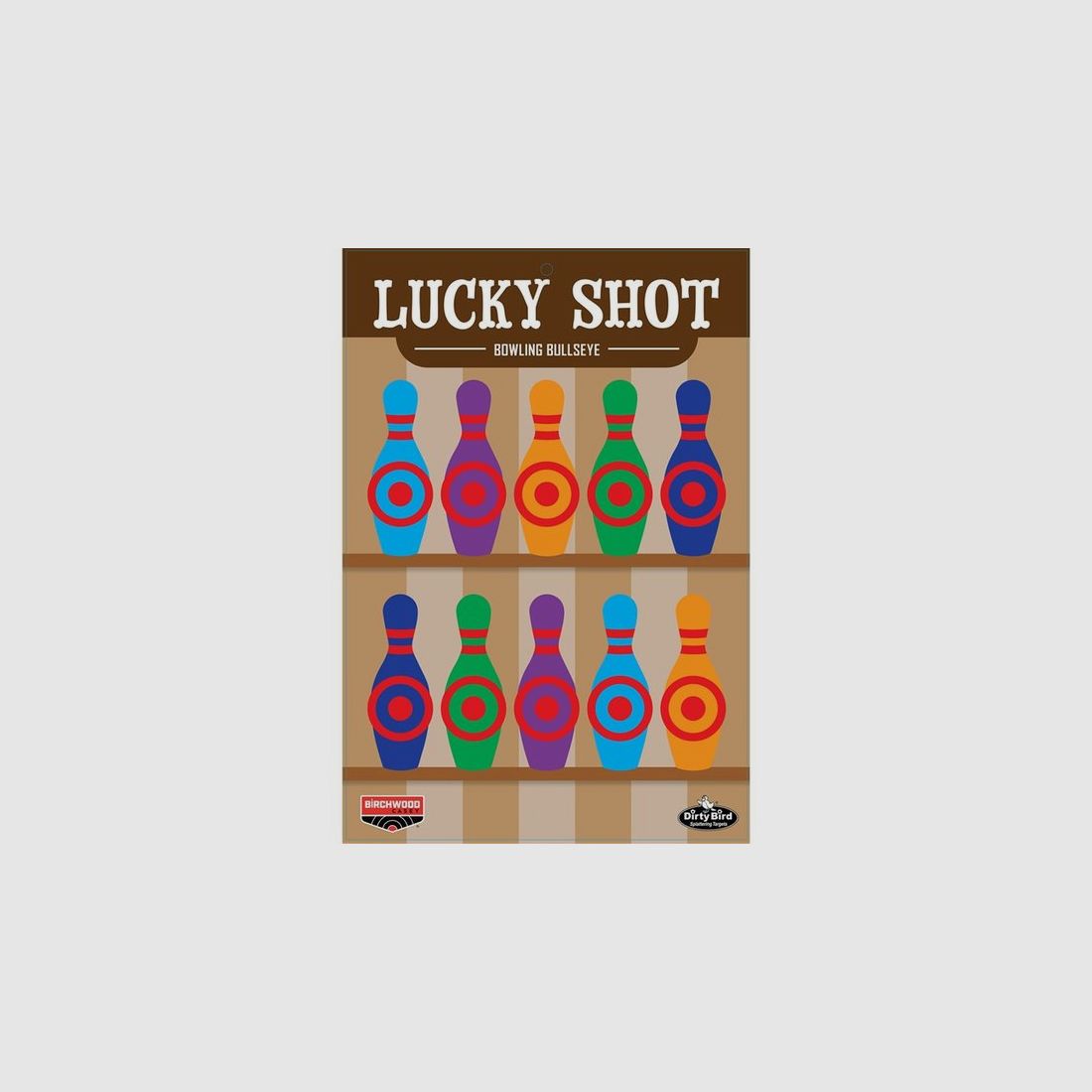 BIRCHWOOD CASEY DIRTY BIRD LUCKY SHOT BOWLING PINS 12 X 18″ CIBLES 6 PACK