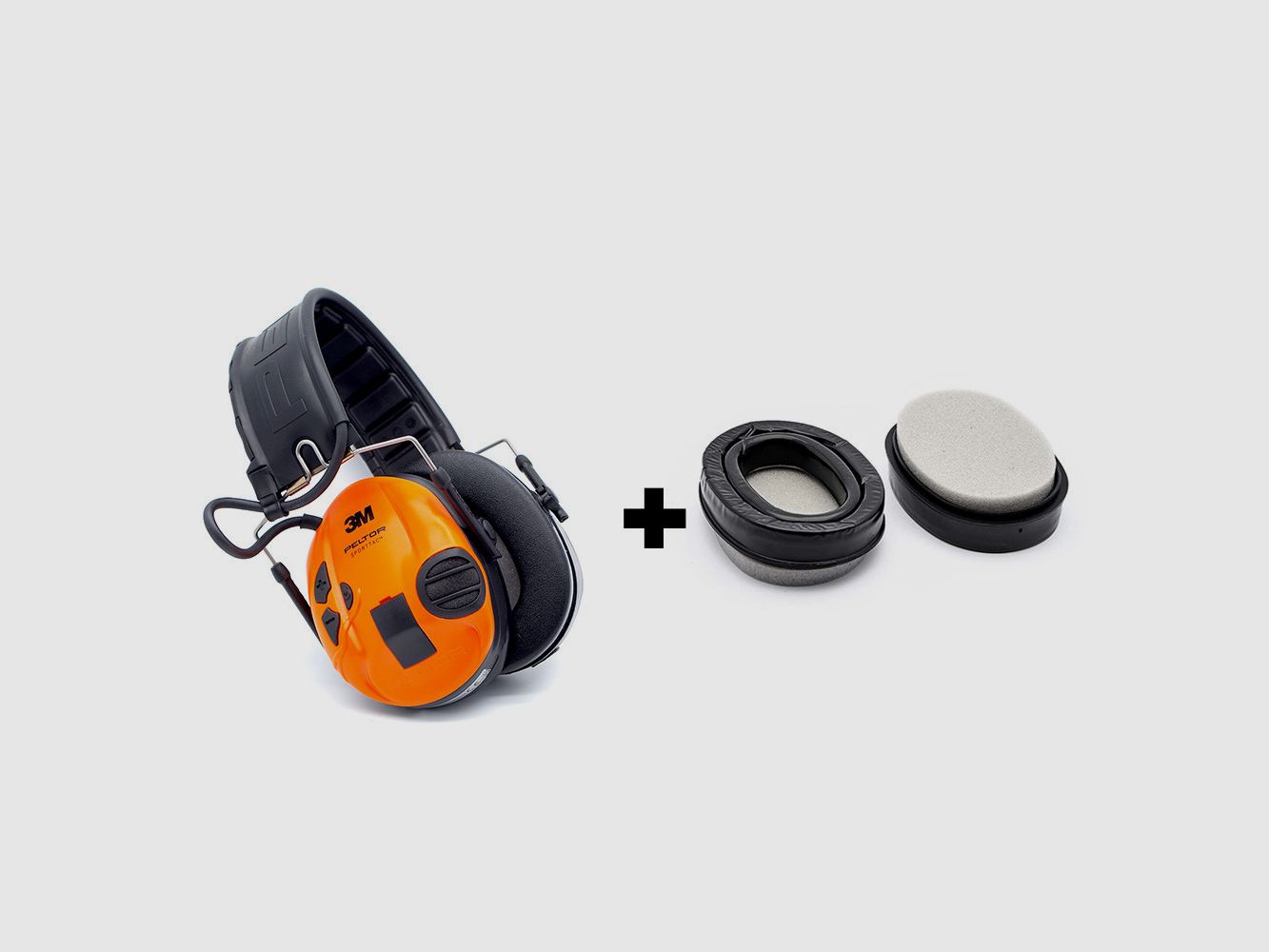 PACK: Hearing protection 3M™ PELTOR™ SportTac™ MT16H210F478GN + Ear hygiene kit in gel 3M™ PELTOR™ HY80S-EU Sporttac, image 1 of 3