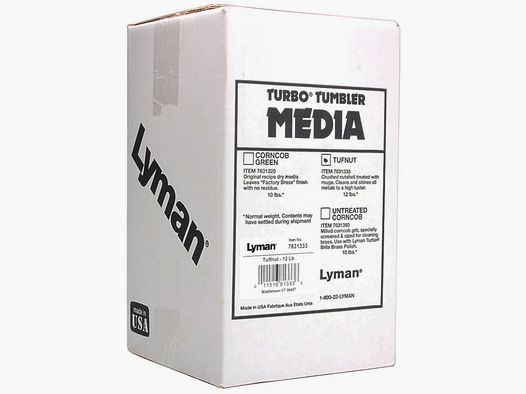 Lyman Turbo Media Granulat de Noix, non traité 12lbs / 5440g