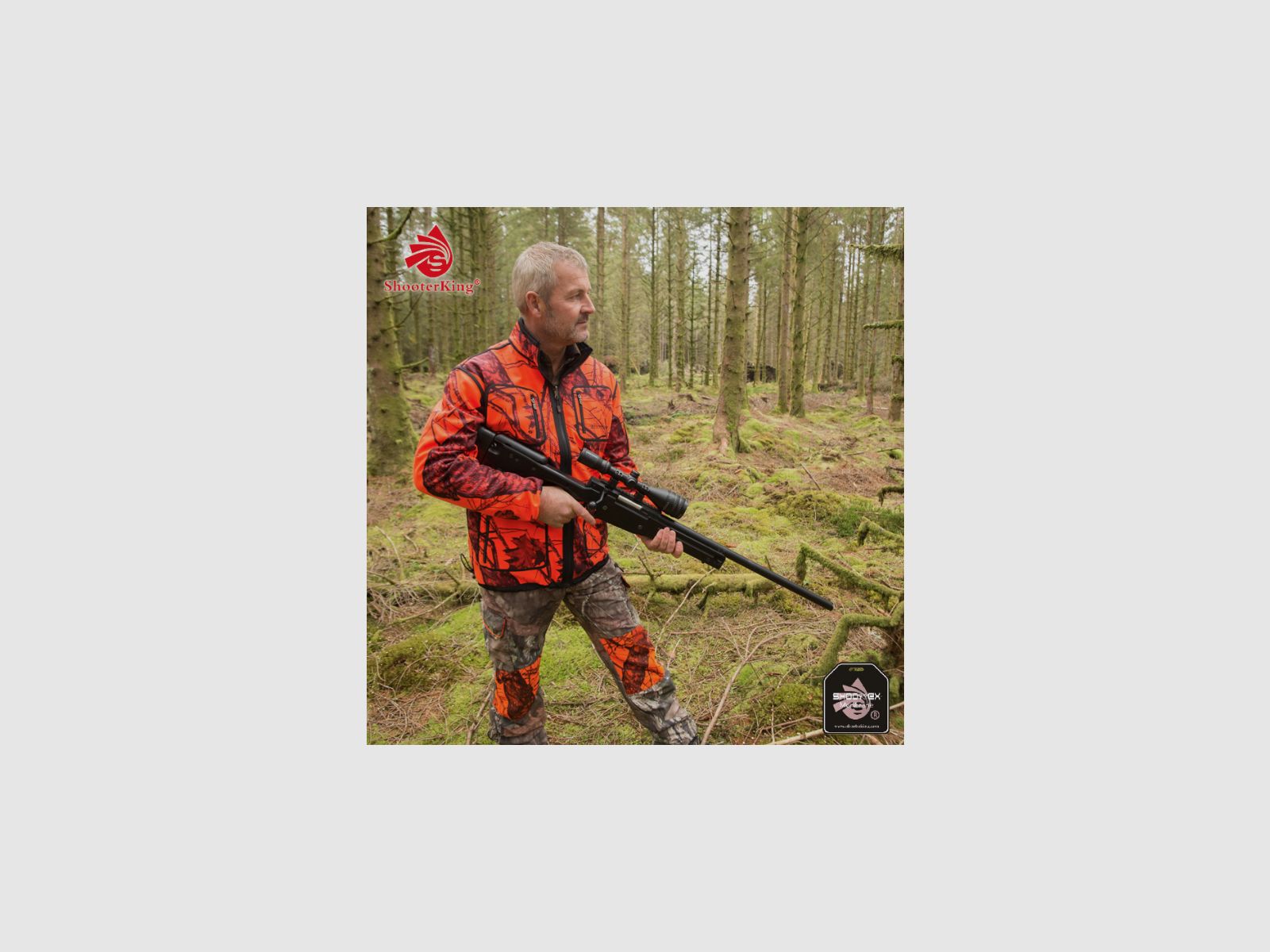 SHOOTERKING Softshell Herren Jacke 2 in 1 Mossy Blaze Orange