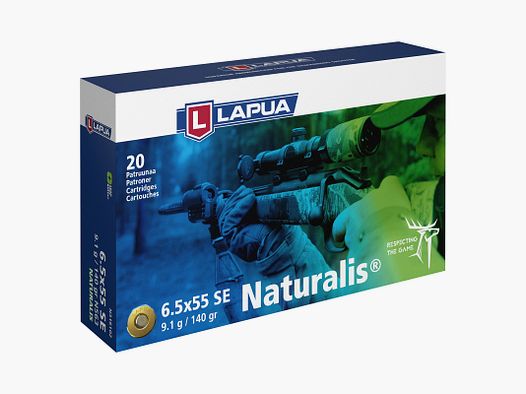 Lapua 6,5x55SE Naturalis 9,1g Bleifreie Büchsenpatronen