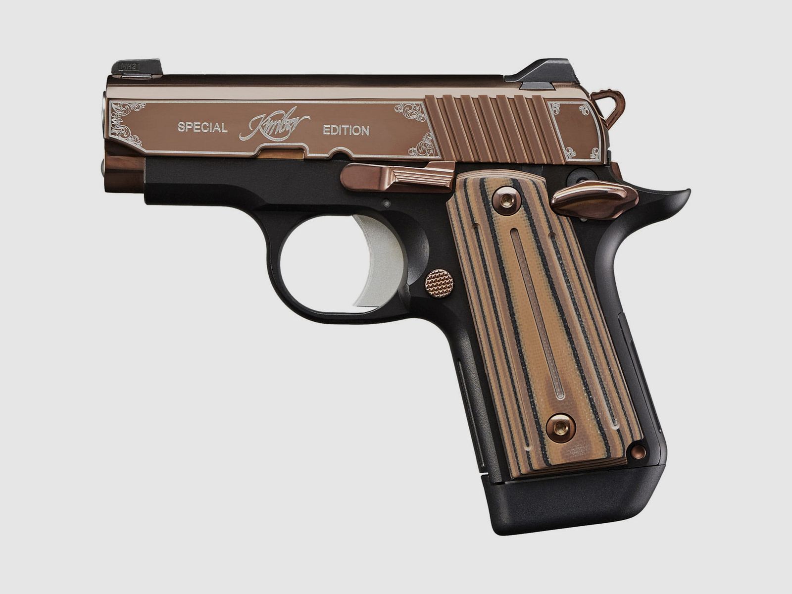 Kimber Micro .380 ACP roségouden pistool, afbeelding 3 van 3