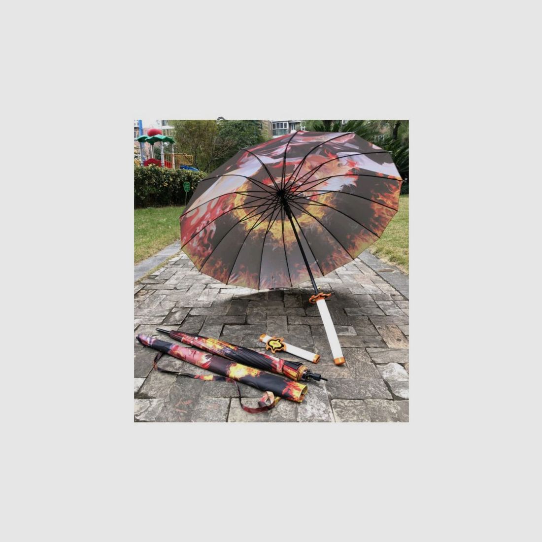 Katana parasol Demon Slayer Rengoku Kyoujurou