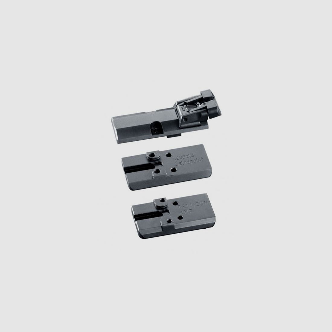 Piastra adattatore in alluminio Walther, mirino red dot Leupold, Q4/Q5 match