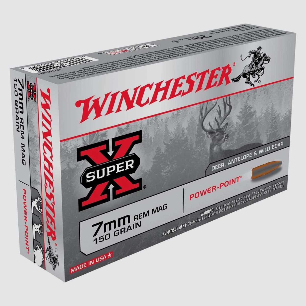 Winchester Super-X 7mm Rem. Mag. 150GR Power Point 20 cartridges