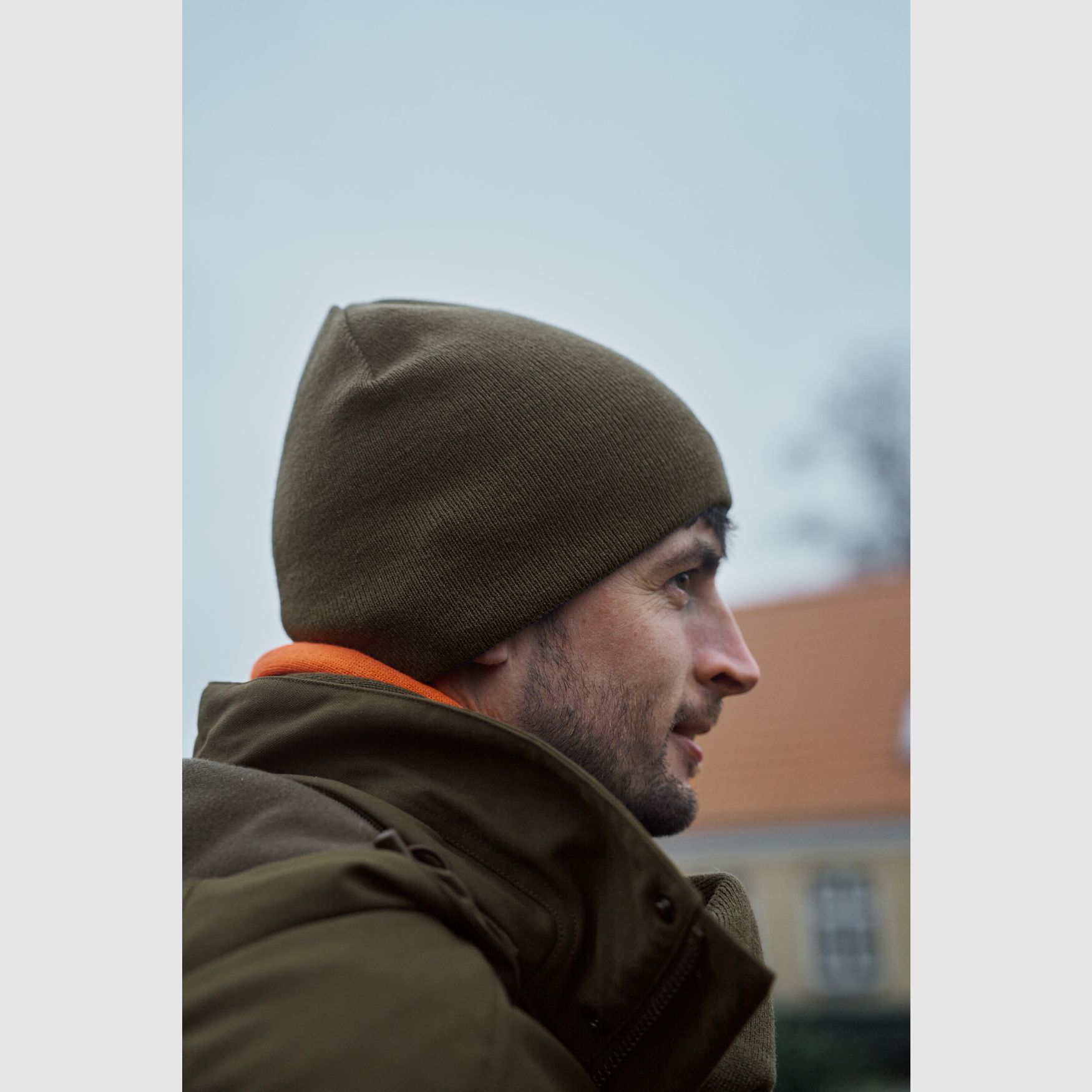 Harkila reversible beanie Willow green/Orange, afbeelding 3 van 5
