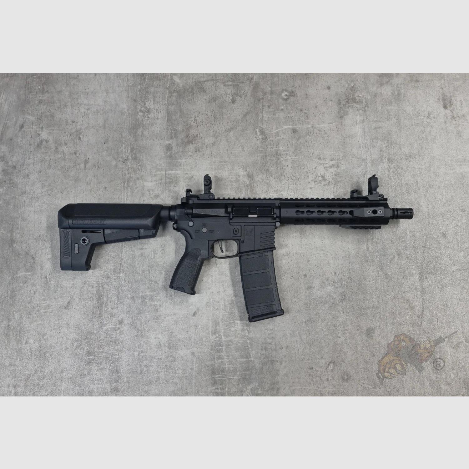 AR15 KeyMod 8 Zoll ALPHA Vollmetall ETU Vollmetall Delta Armory Schwarz S-AEG Airsoft Gewehr Frei ab 18 Jahren