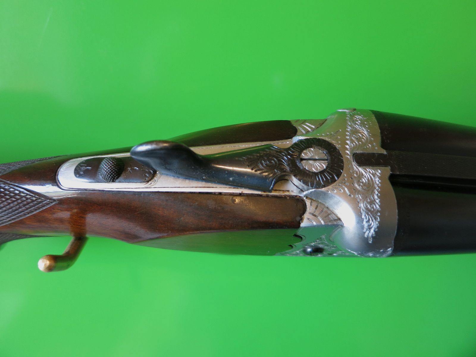 AyA, Aguirre and Aranzabal, Model 107 "Milan" double shotgun/cross shotgun caliber 16/70, engraving #20-