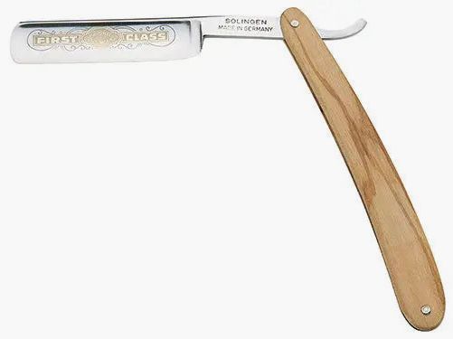 PUMA razor with gold etching, olive