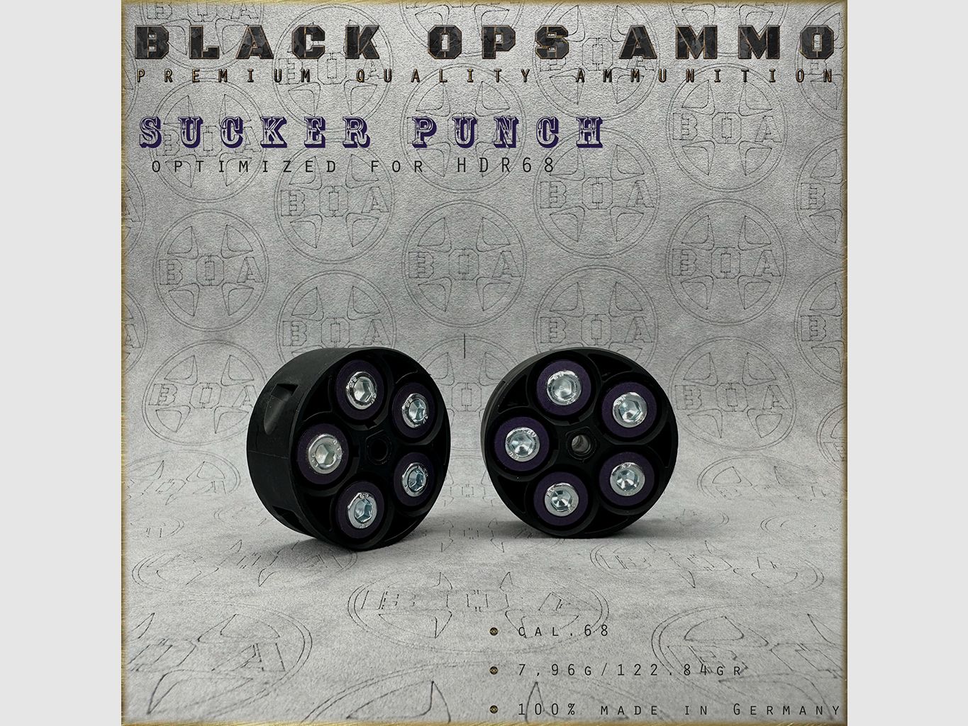 10x + 2 Sucker Punch BLACK OPS AMMO HDR 68 TR cal.68 Munition T4E Umarex HDR68 TR68
