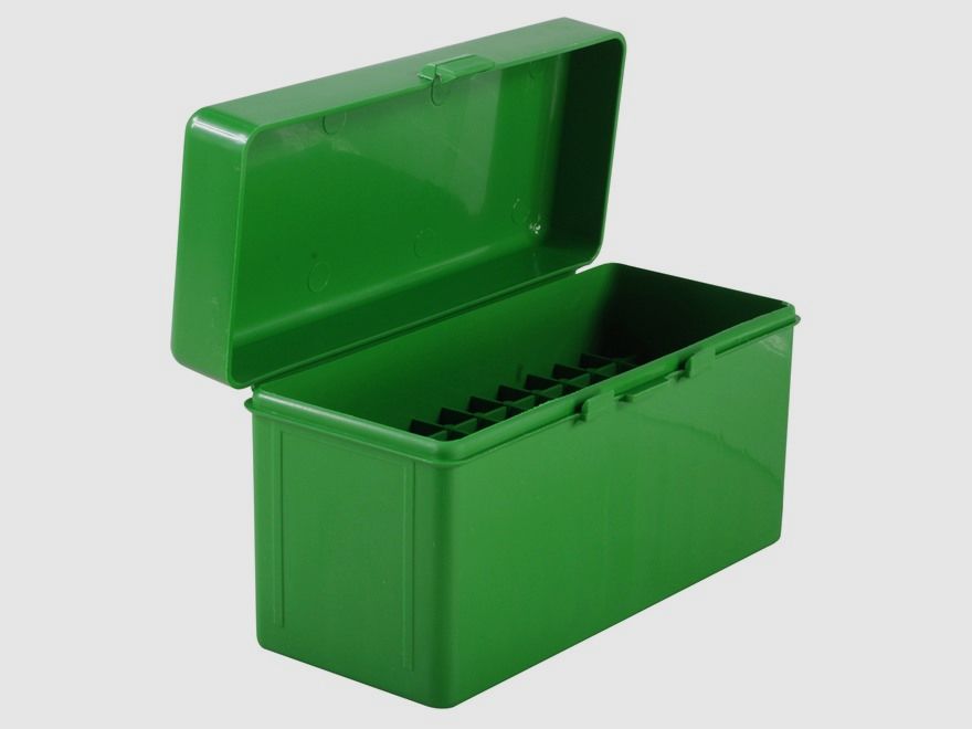 MTM scatola per cartucce RL-60-10 verde con coperchio a ribalta per 60 cartucce .270 e altre.