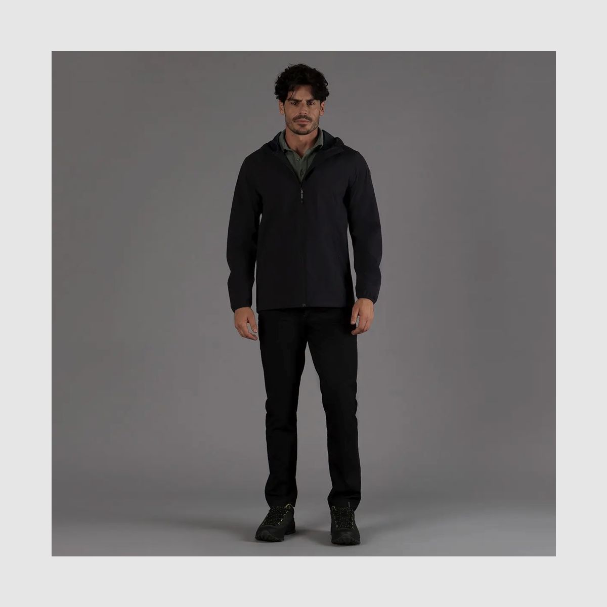 CMP Herren Jacke aus zwei Lagen Stretchgewebe Anthrazit