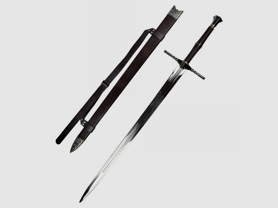 Spada d'acciaio di Witcher con fodero