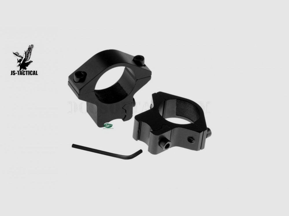 JS TACTICAL Niedrige Ringe 1 Zoll Schiene 11 M2008
