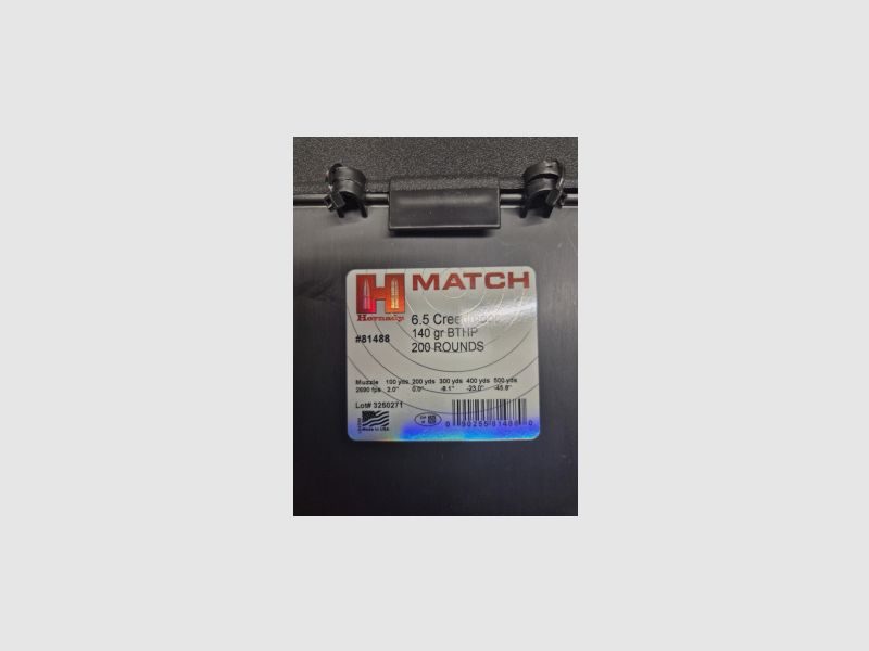 HORNADY 6,5MM CREEDMOOR 140GR BTHP 200 pz