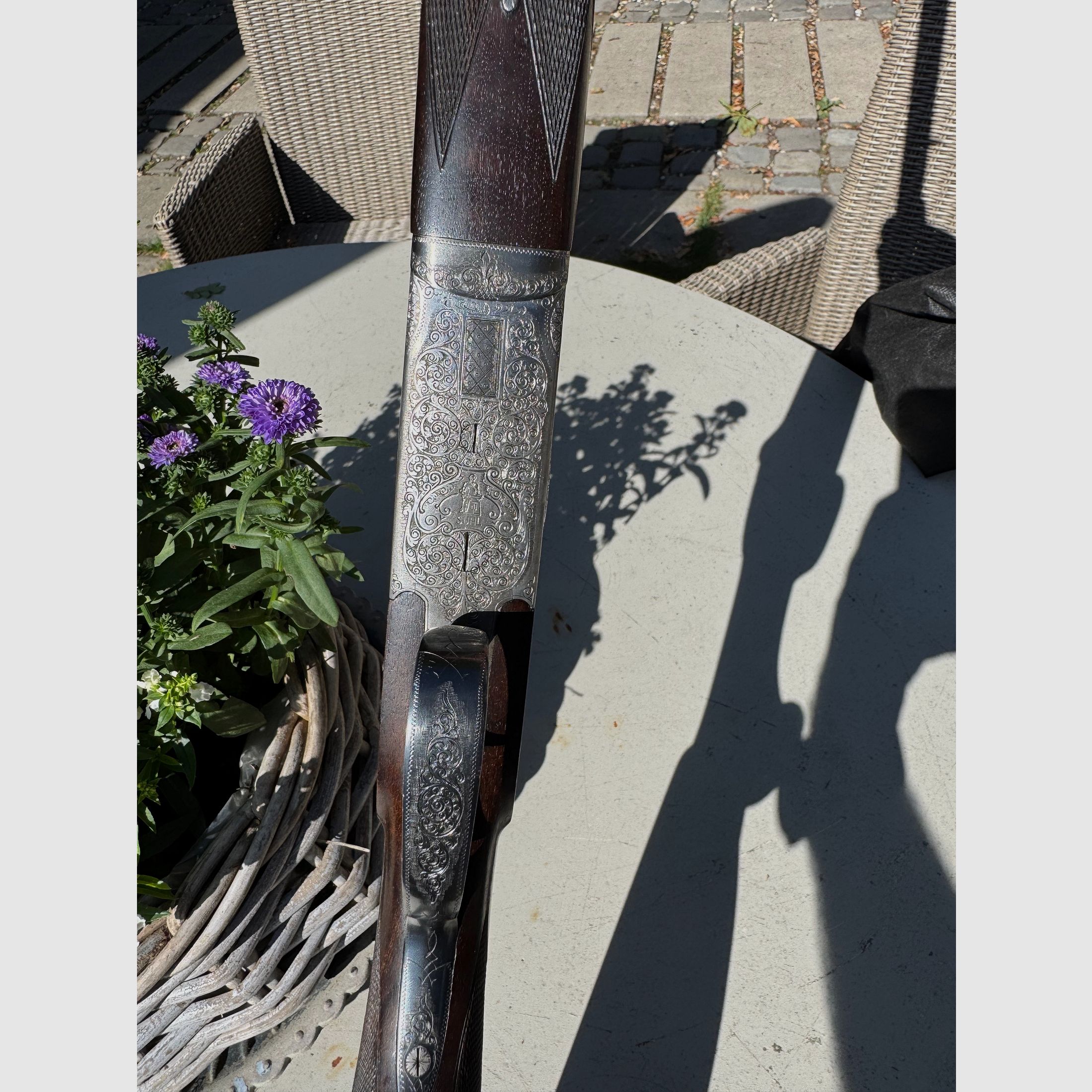 Merkel chef-d'œuvre verrou latéral fusil de chasse, fusil à deux canons et carabine 203E calibre 12/70 .30R Blaser & 9,3x74R