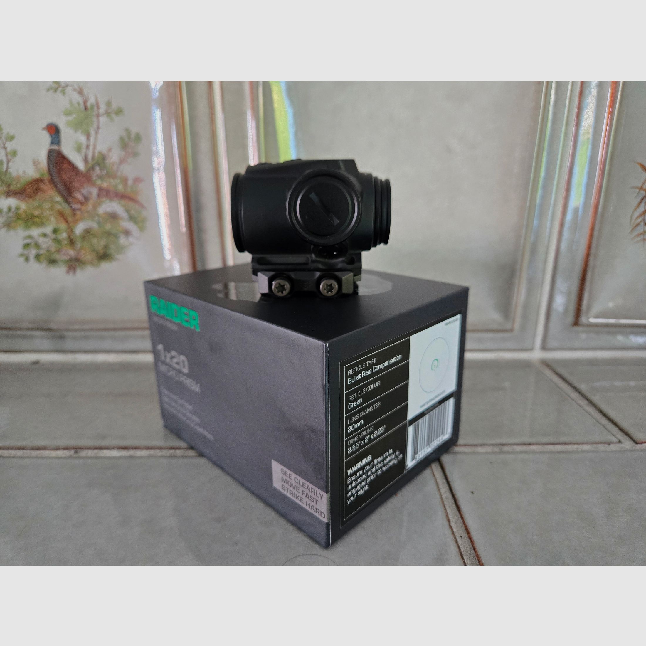 Swamp Fox RAIDER 1X Mikroprismen-Visier mit grünem BRC-Absehen, schwarz neuwertig Rechnung